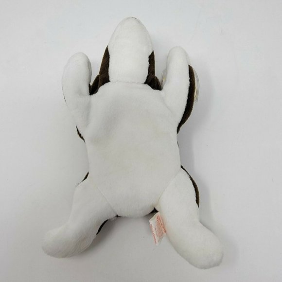 Ty Beanie Babies Bruno Bull Terrier Dog Beanbag Plush Brown 1997 With Tags - Picture 3 of 5